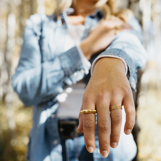 Casted Vermeil Wave Ring
