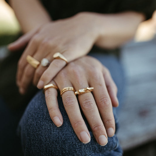 Casted Vermeil Wave Ring